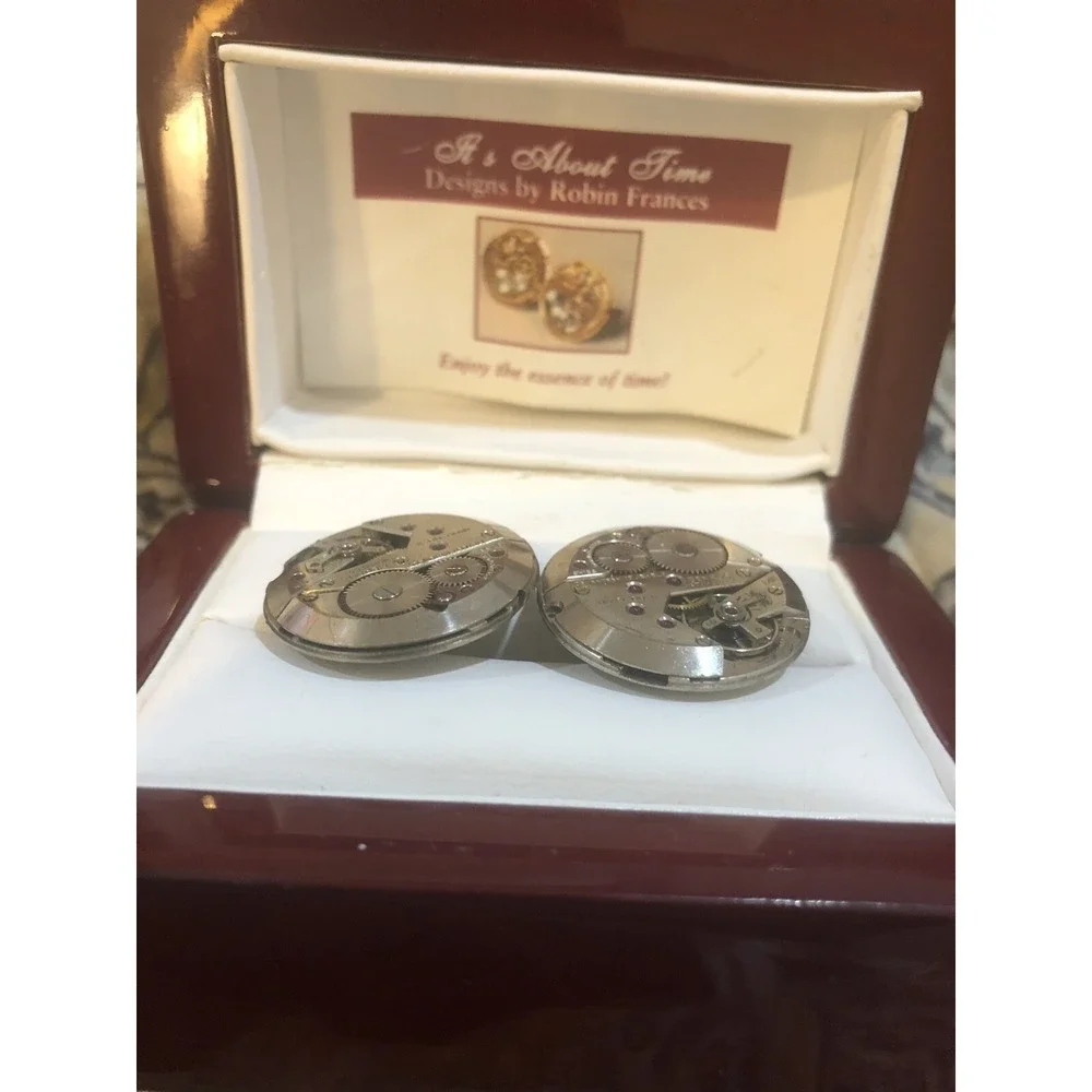 It's About Time Designs by Robin Frances Vintage Watch‎ Part Cufflinks